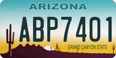 AZ license plate ABP7401