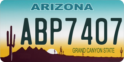 AZ license plate ABP7407