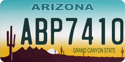AZ license plate ABP7410