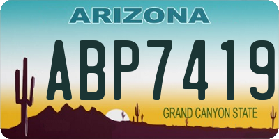 AZ license plate ABP7419