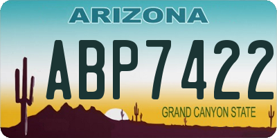 AZ license plate ABP7422