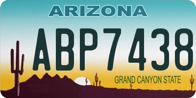 AZ license plate ABP7438