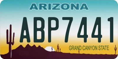 AZ license plate ABP7441