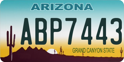 AZ license plate ABP7443