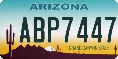 AZ license plate ABP7447