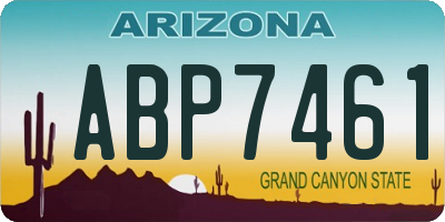 AZ license plate ABP7461