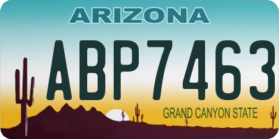 AZ license plate ABP7463