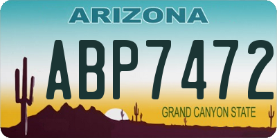 AZ license plate ABP7472