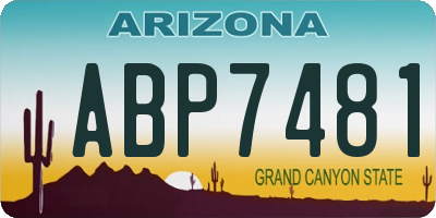 AZ license plate ABP7481