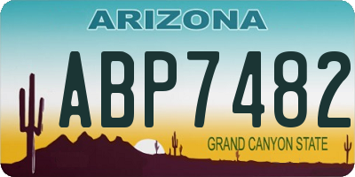 AZ license plate ABP7482