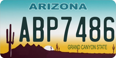 AZ license plate ABP7486