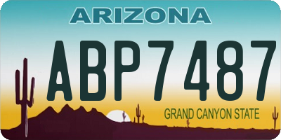AZ license plate ABP7487
