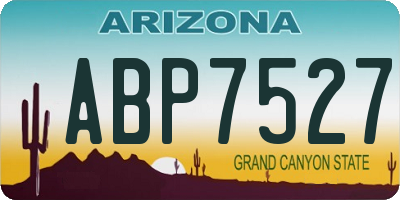 AZ license plate ABP7527