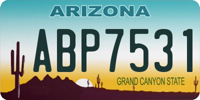 AZ license plate ABP7531