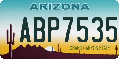 AZ license plate ABP7535