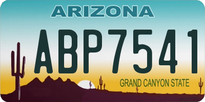 AZ license plate ABP7541