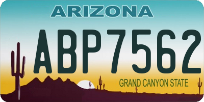 AZ license plate ABP7562
