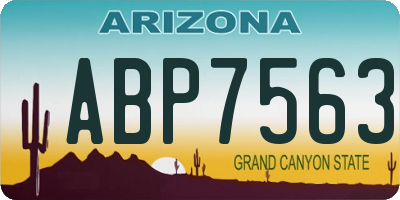 AZ license plate ABP7563