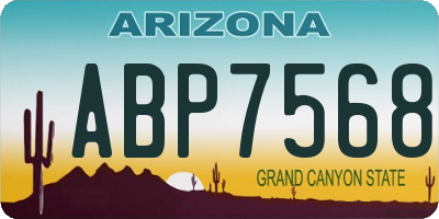 AZ license plate ABP7568