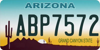 AZ license plate ABP7572