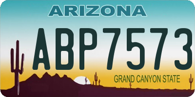 AZ license plate ABP7573