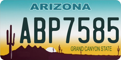 AZ license plate ABP7585