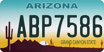 AZ license plate ABP7586