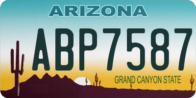 AZ license plate ABP7587