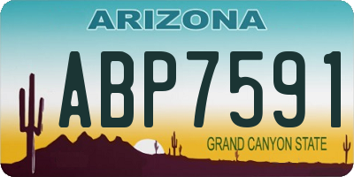 AZ license plate ABP7591