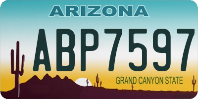 AZ license plate ABP7597