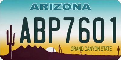AZ license plate ABP7601