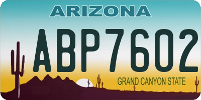 AZ license plate ABP7602