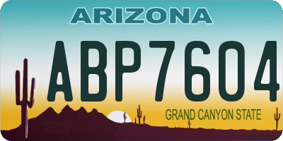 AZ license plate ABP7604