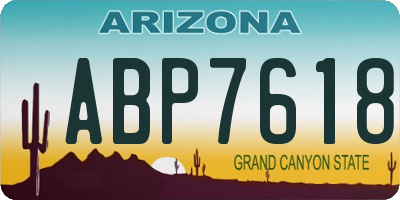 AZ license plate ABP7618