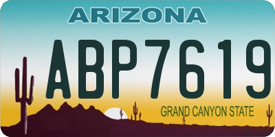 AZ license plate ABP7619