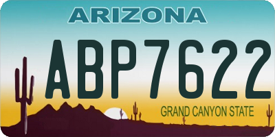 AZ license plate ABP7622