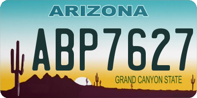 AZ license plate ABP7627