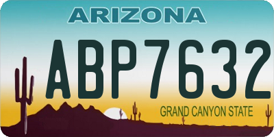 AZ license plate ABP7632