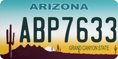 AZ license plate ABP7633