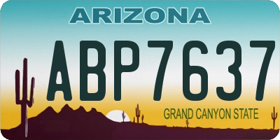 AZ license plate ABP7637