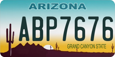 AZ license plate ABP7676