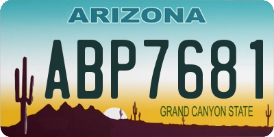 AZ license plate ABP7681