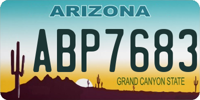 AZ license plate ABP7683
