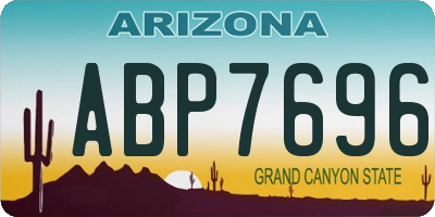 AZ license plate ABP7696