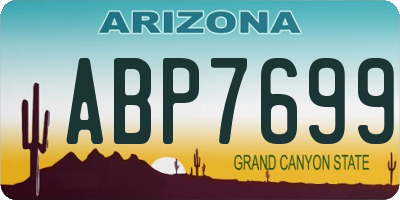 AZ license plate ABP7699