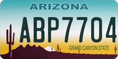 AZ license plate ABP7704