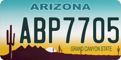 AZ license plate ABP7705