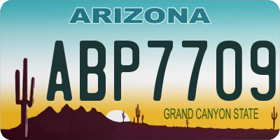 AZ license plate ABP7709
