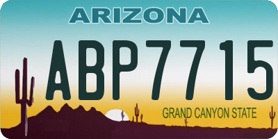 AZ license plate ABP7715