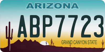 AZ license plate ABP7723